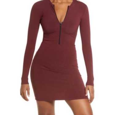 Naked Wardrobe Zip-It Snatched Long Sleeve Rib Mi… - image 1