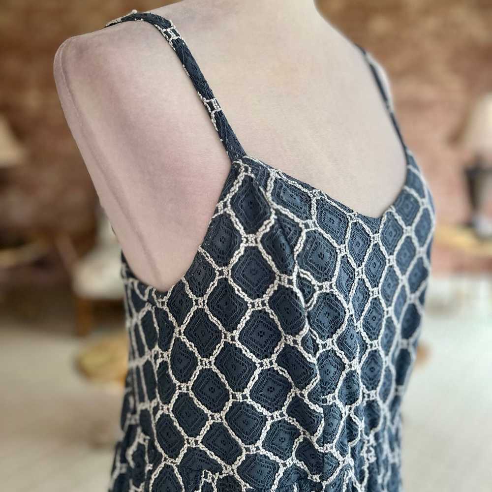 Torrid Blue Bering Sea Knit Crochet Lace Dress 12 - image 11