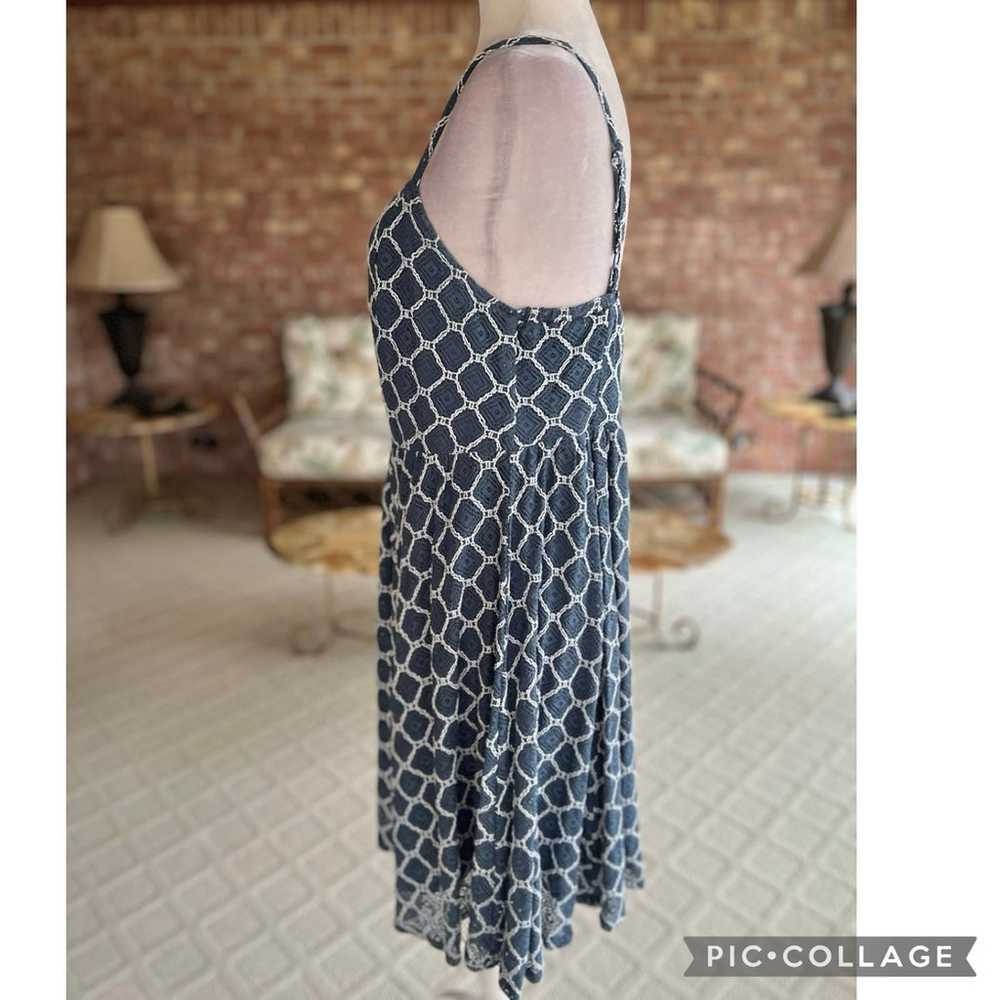 Torrid Blue Bering Sea Knit Crochet Lace Dress 12 - image 6