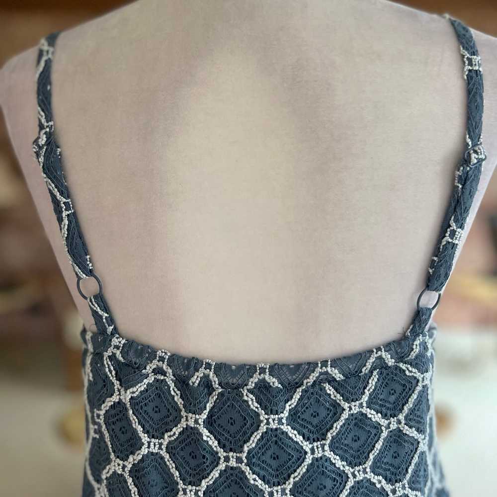 Torrid Blue Bering Sea Knit Crochet Lace Dress 12 - image 8