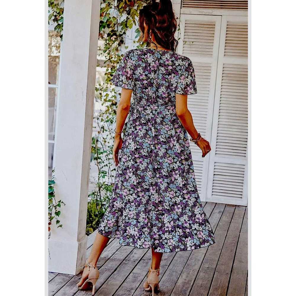 PRETTY GARDEN Women's Dress L Casual Boho Floral … - image 3