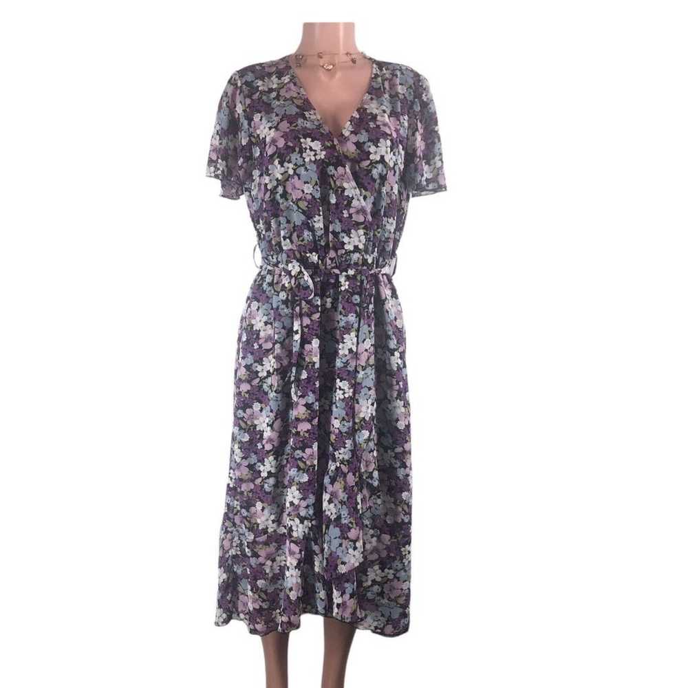 PRETTY GARDEN Women's Dress L Casual Boho Floral … - image 4