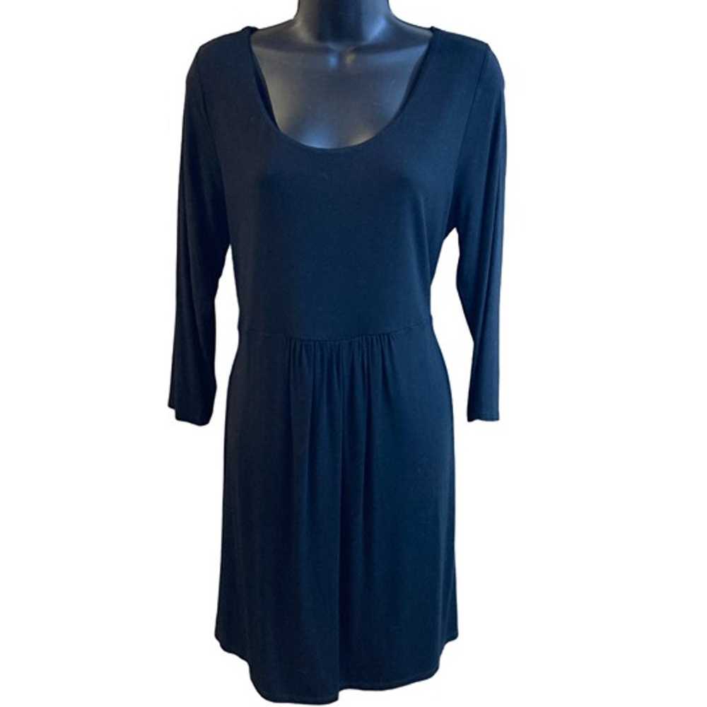 Boden Black Scoop Neck Dress SZ 14R - image 1