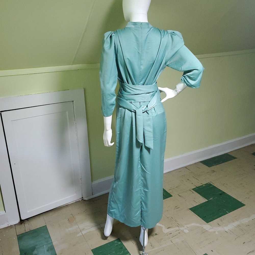 NWOT Aqua Green Half-Sleeve Ankle Length Dress - image 4