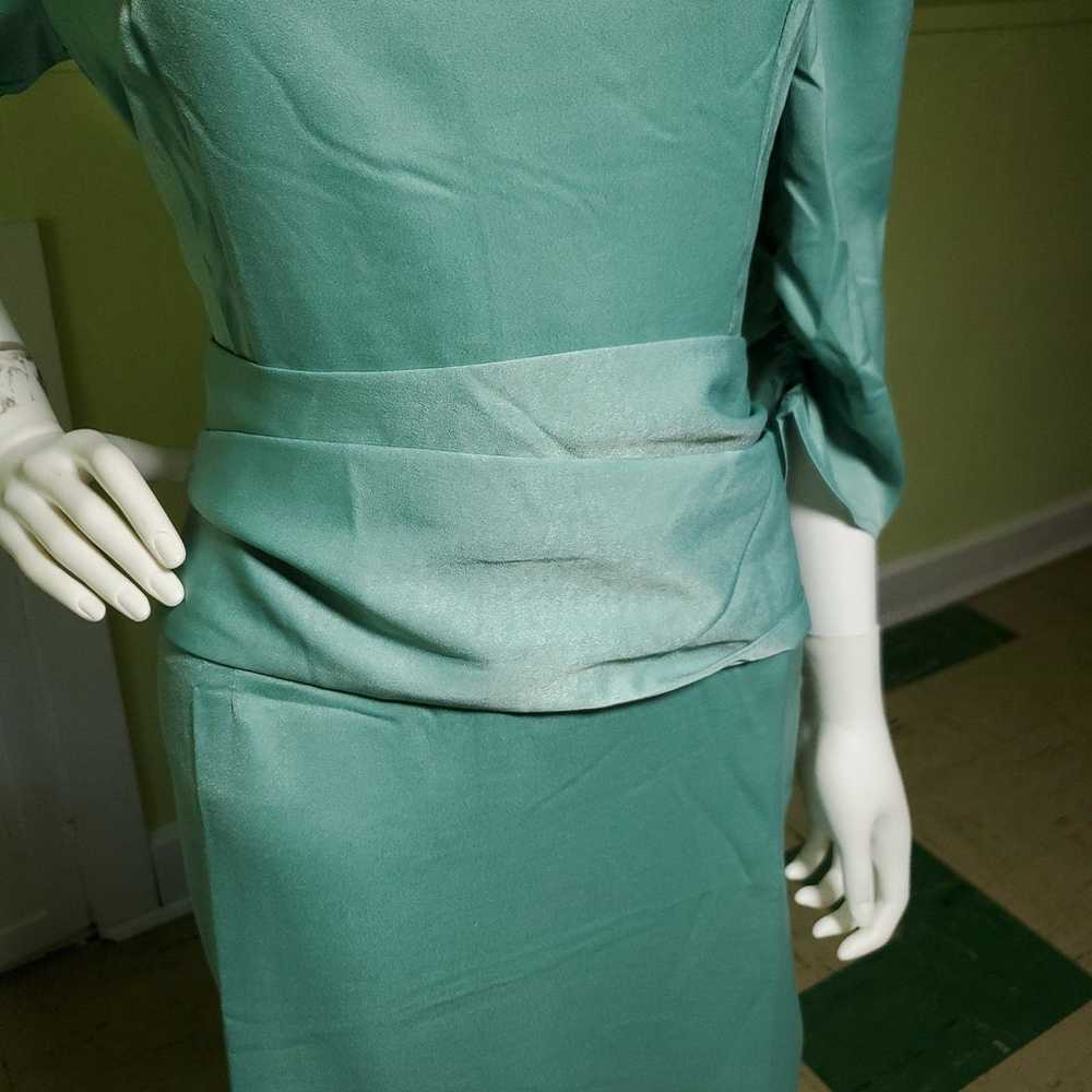 NWOT Aqua Green Half-Sleeve Ankle Length Dress - image 5