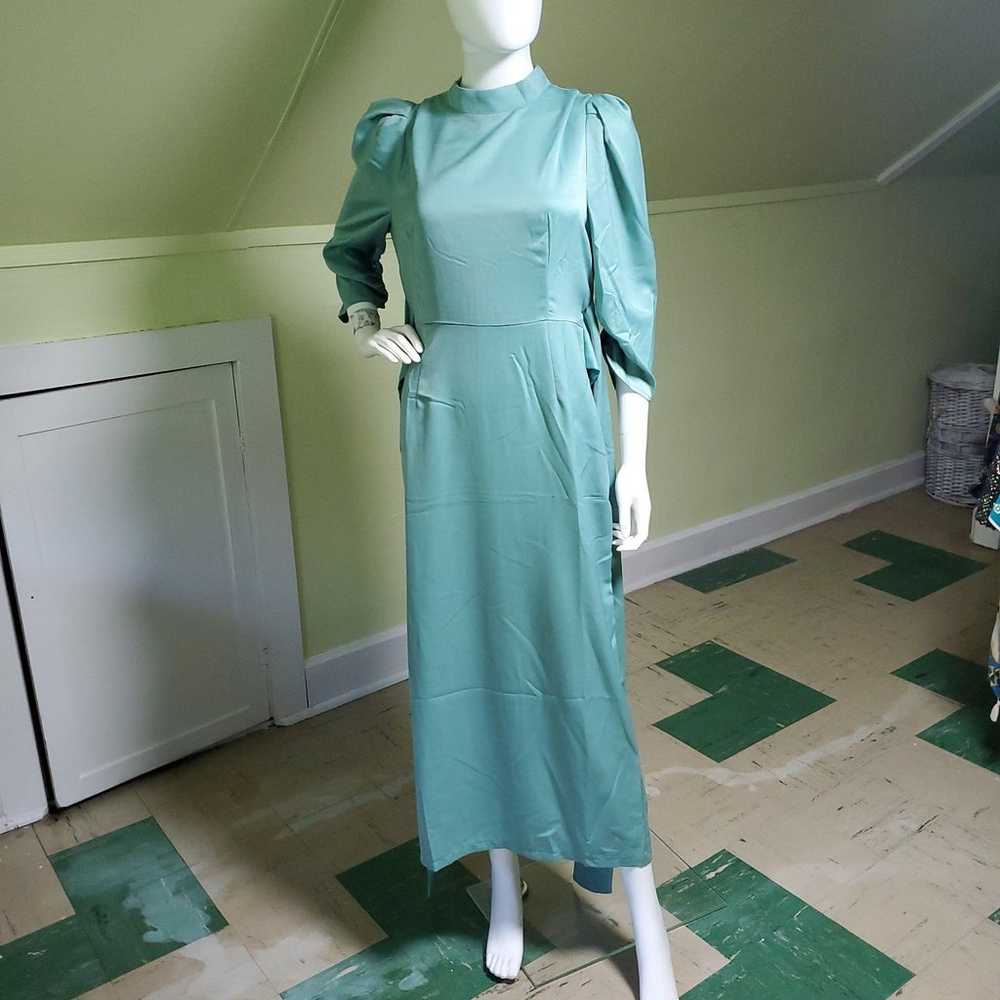 NWOT Aqua Green Half-Sleeve Ankle Length Dress - image 6