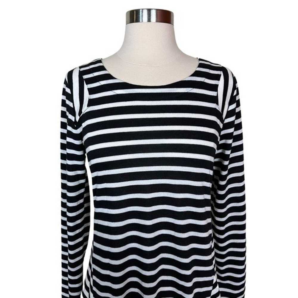 Lucca Couture Black White Striped Long Sleeve Cot… - image 3