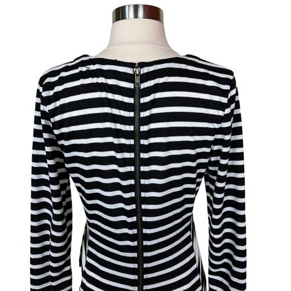 Lucca Couture Black White Striped Long Sleeve Cot… - image 5