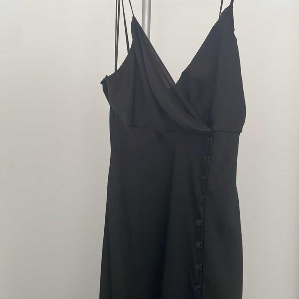 Zara trendy buttoned slip dress with slit (satin) - image 2