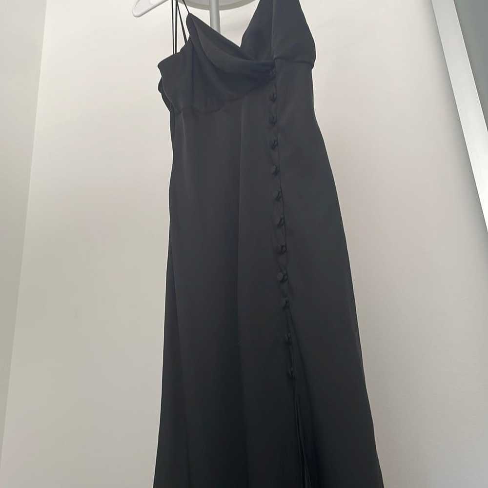 Zara trendy buttoned slip dress with slit (satin) - image 3