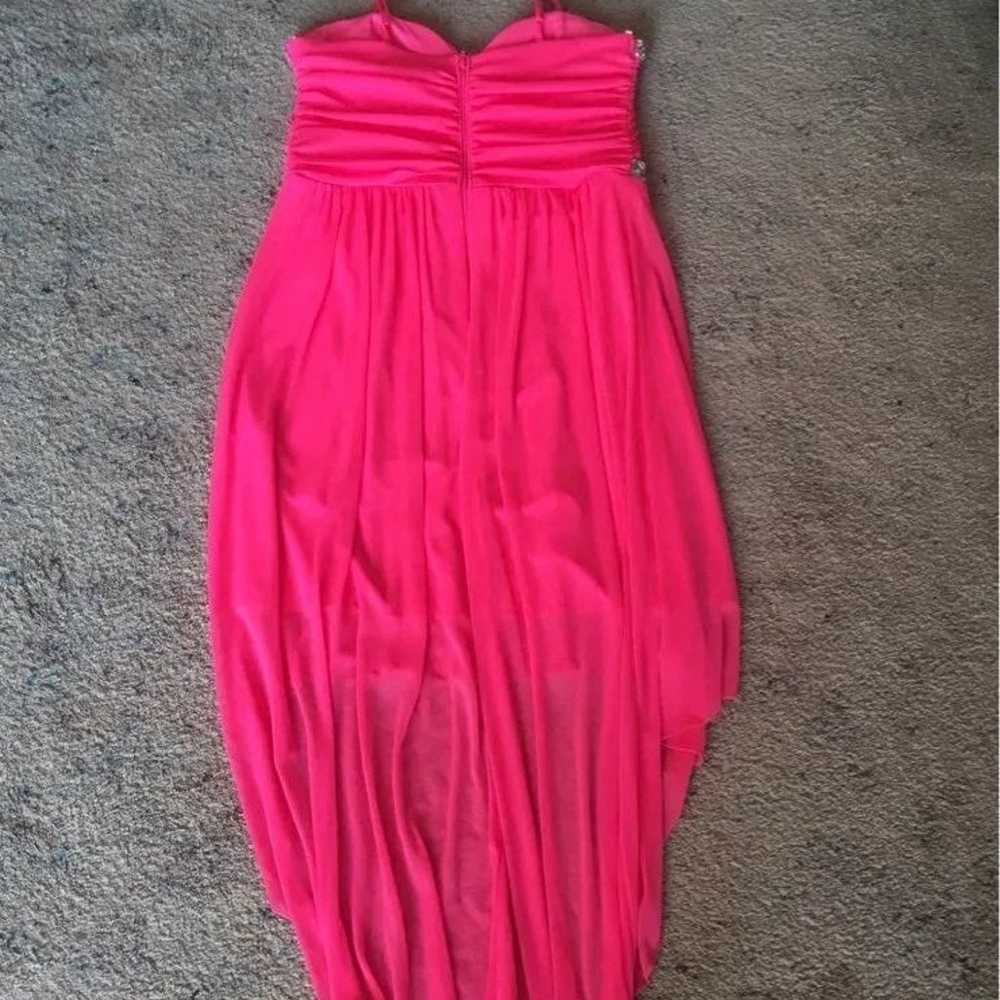 Deb Pink High Low Prom Dress Size 11 - image 4