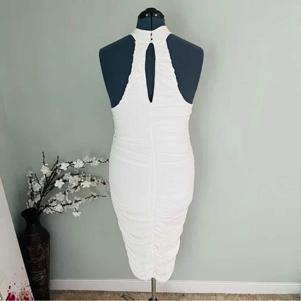 Fashion Nova High Neck Ruched Bodycon Dress Size … - image 3