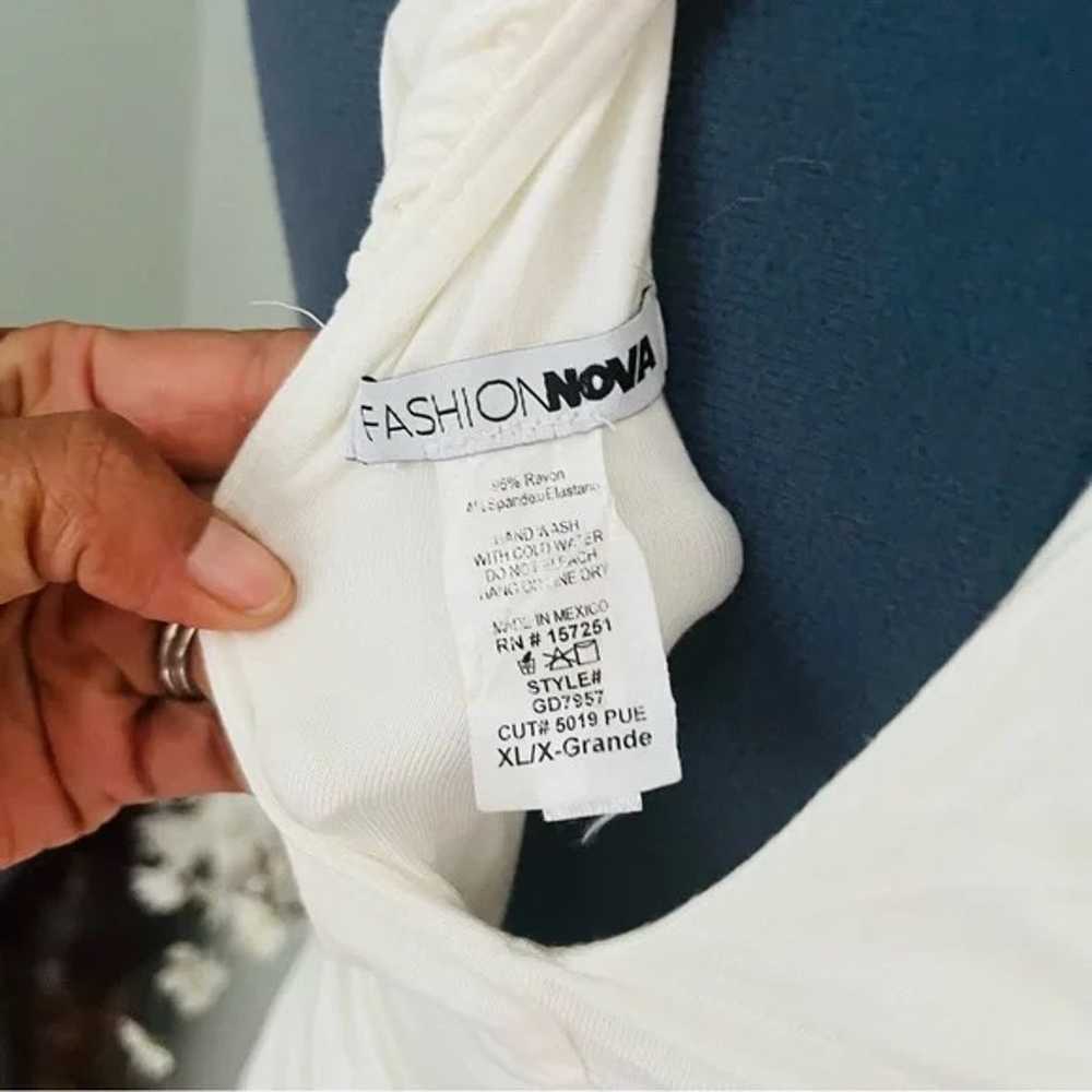 Fashion Nova High Neck Ruched Bodycon Dress Size … - image 6