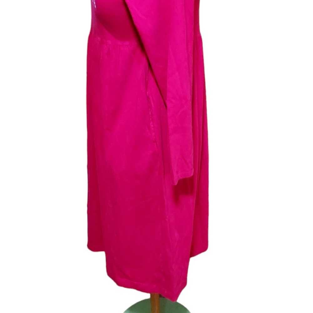 Lands End Midi Dress 16 100% Baumwool Long Sleeve… - image 2