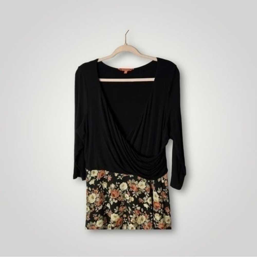 ModCloth drape front a line knit dress in floral - image 6