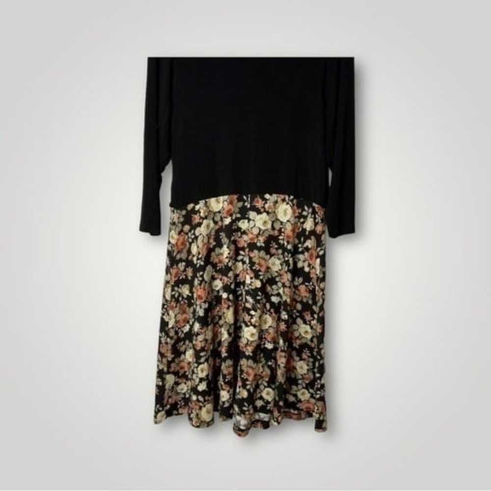 ModCloth drape front a line knit dress in floral - image 8