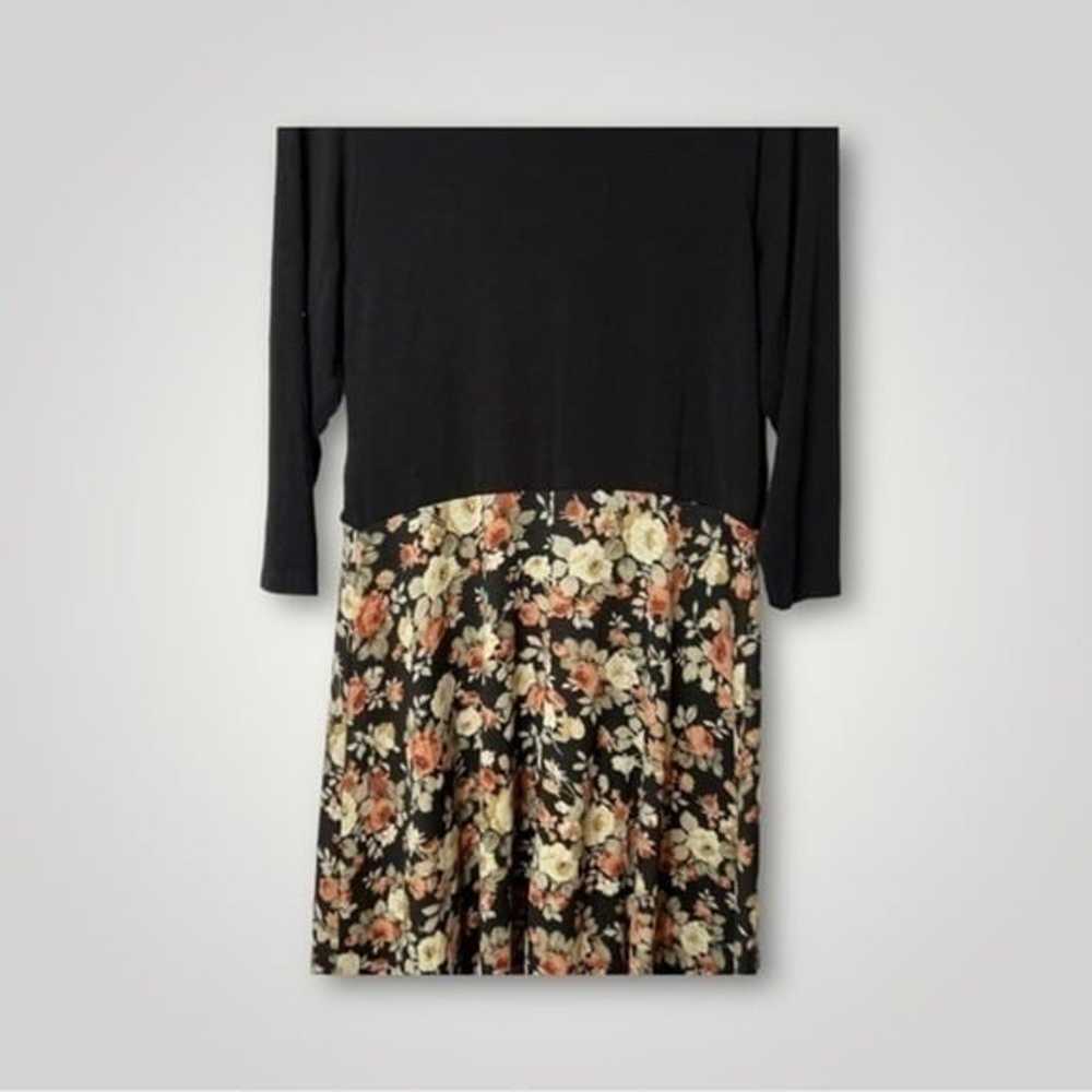 ModCloth drape front a line knit dress in floral - image 9