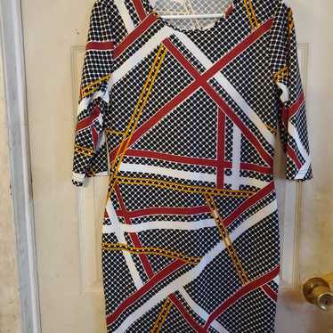 Shein Multicolored Dress. XL. Roundneck Short-sle… - image 1