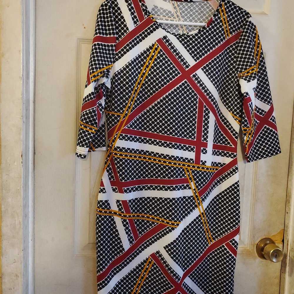 Shein Multicolored Dress. XL. Roundneck Short-sle… - image 5