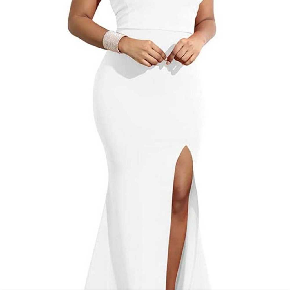 Off Shoulder High Split Long Formal Party Dress E… - image 1