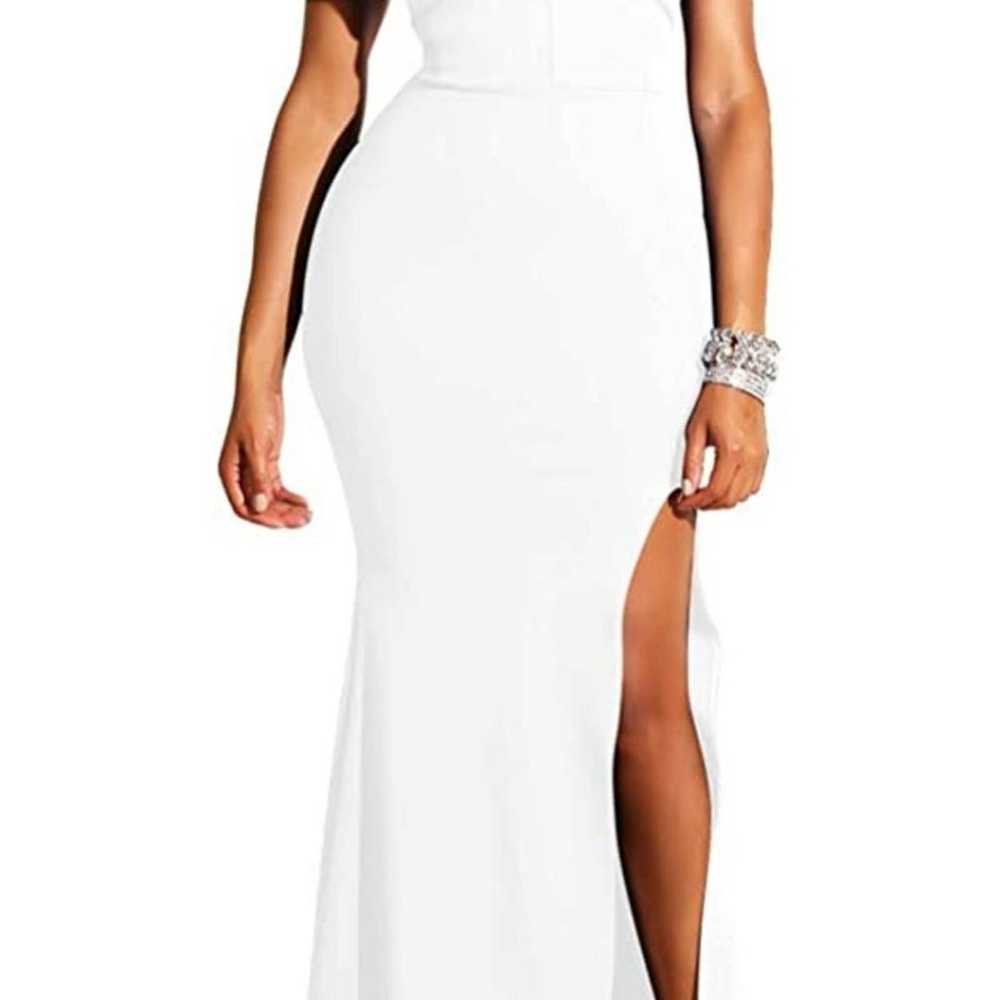 Off Shoulder High Split Long Formal Party Dress E… - image 3