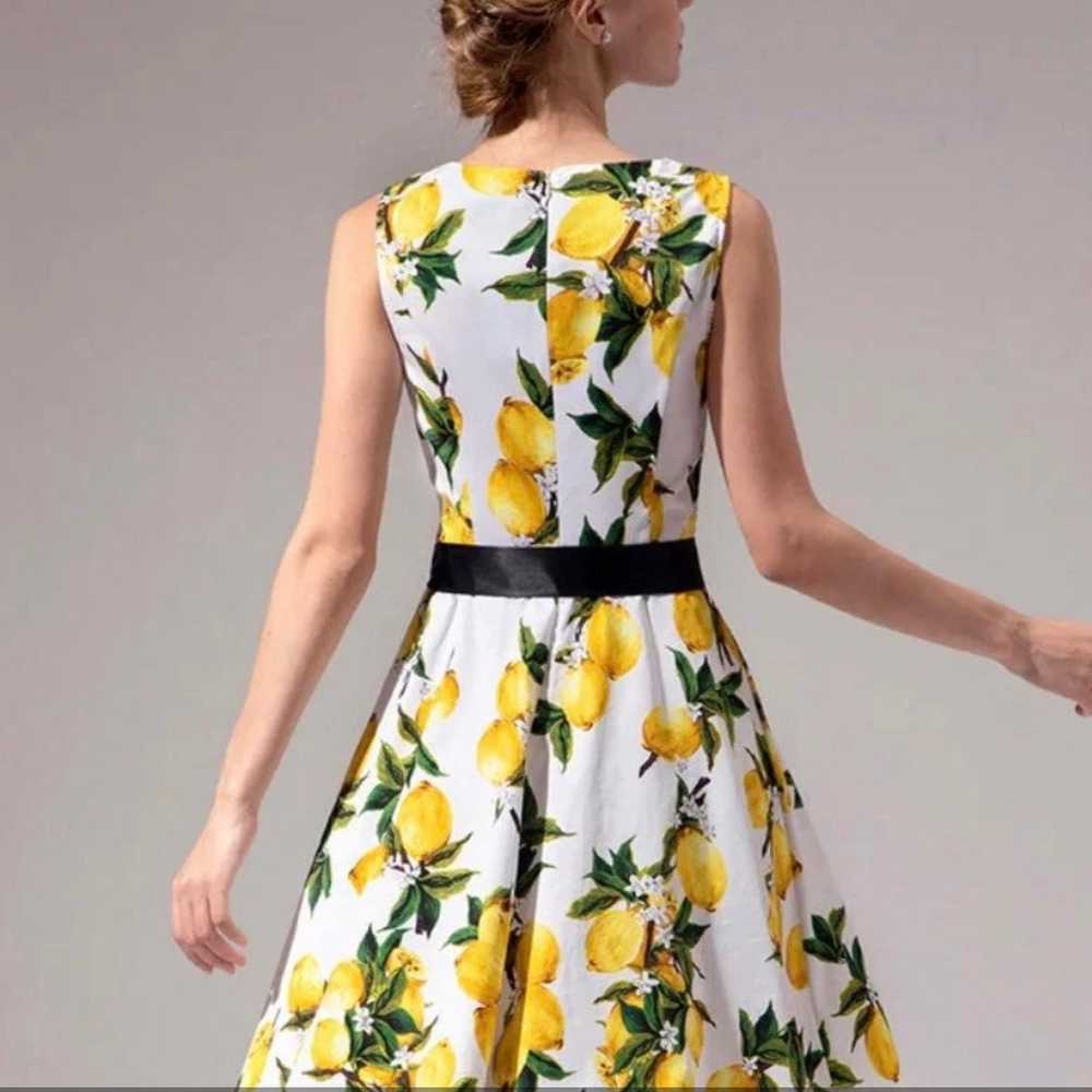 Gardenwed Lemon Fruit Tea Fit & Flare Party Dress - image 2