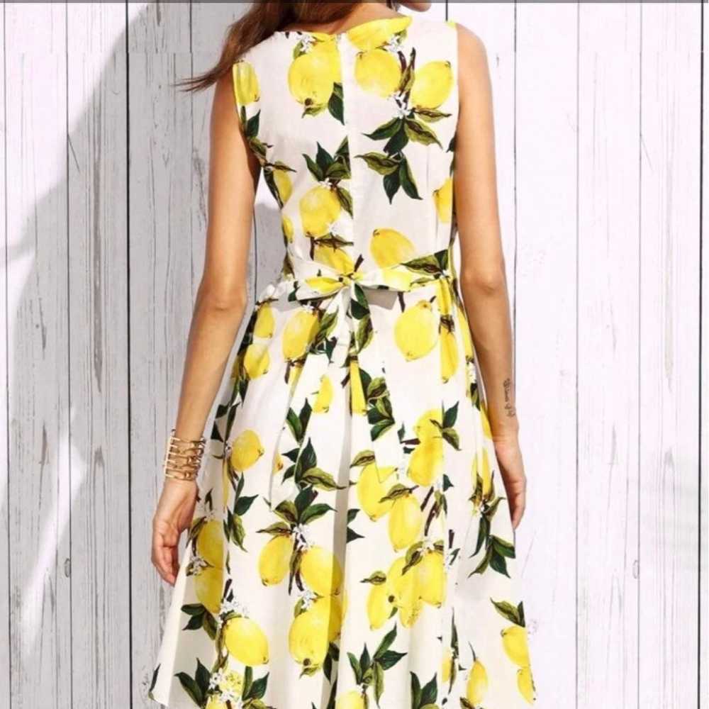 Gardenwed Lemon Fruit Tea Fit & Flare Party Dress - image 5