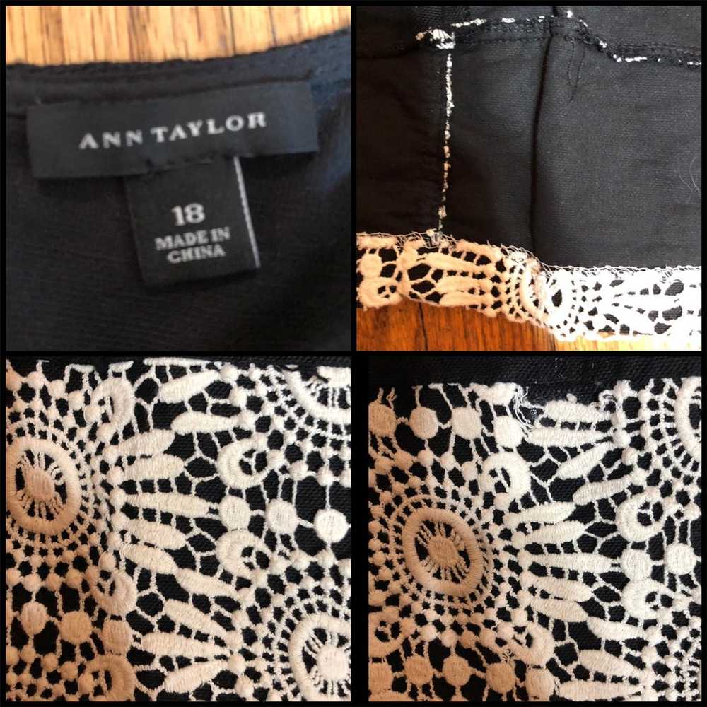 Sz 18-ANN TAYLOR BLACK SLEEVELESS DRESS - image 5