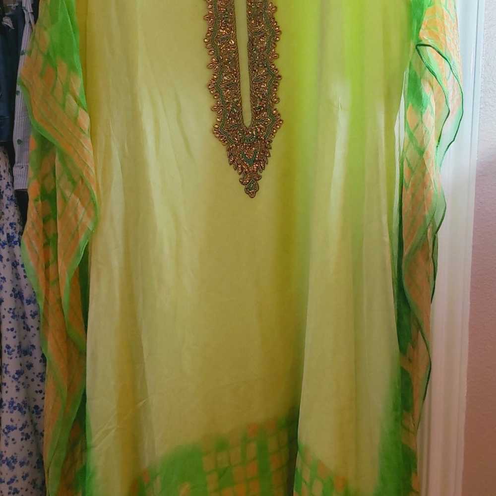 Light Green Chiffon Na Kaftan - image 2