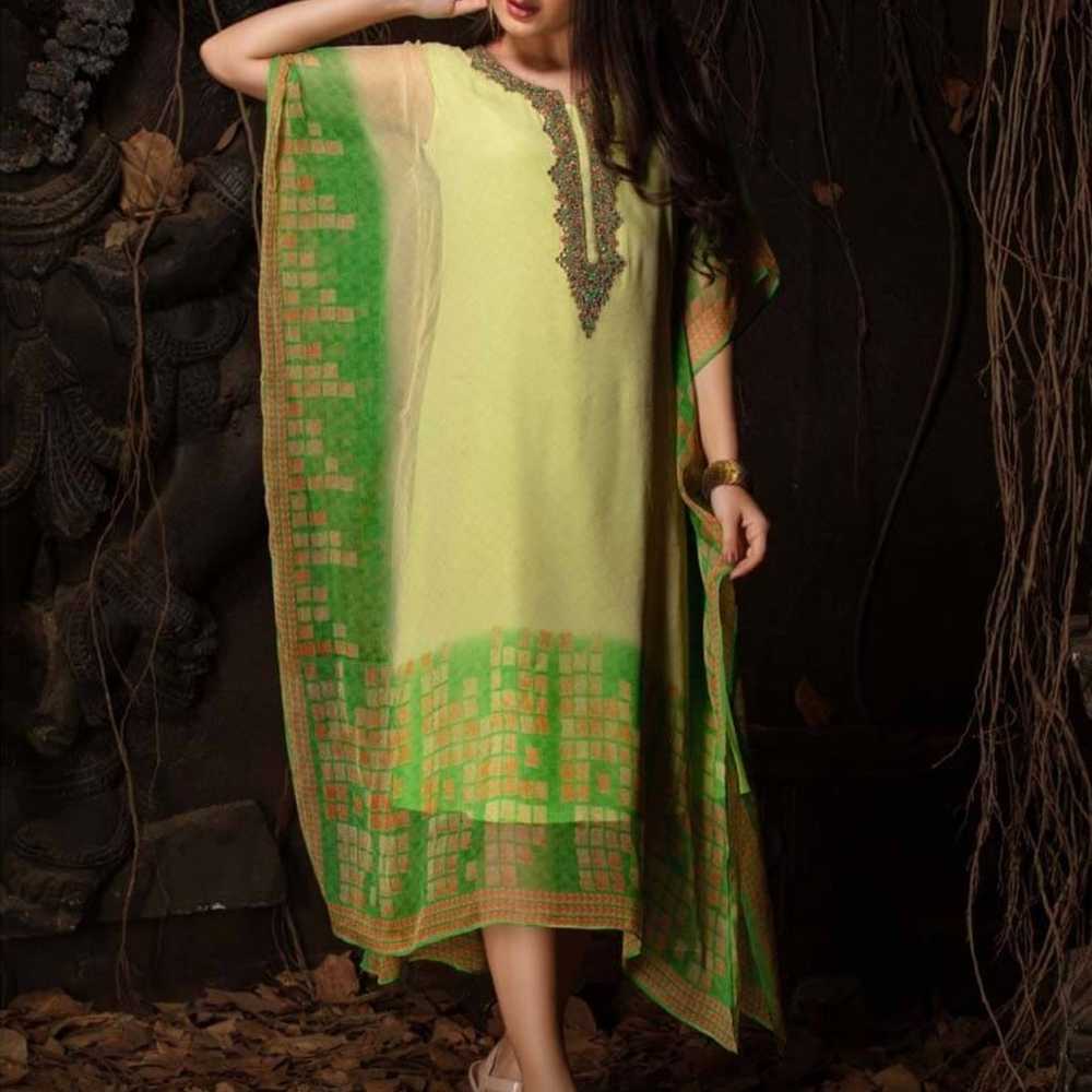 Light Green Chiffon Na Kaftan - image 6