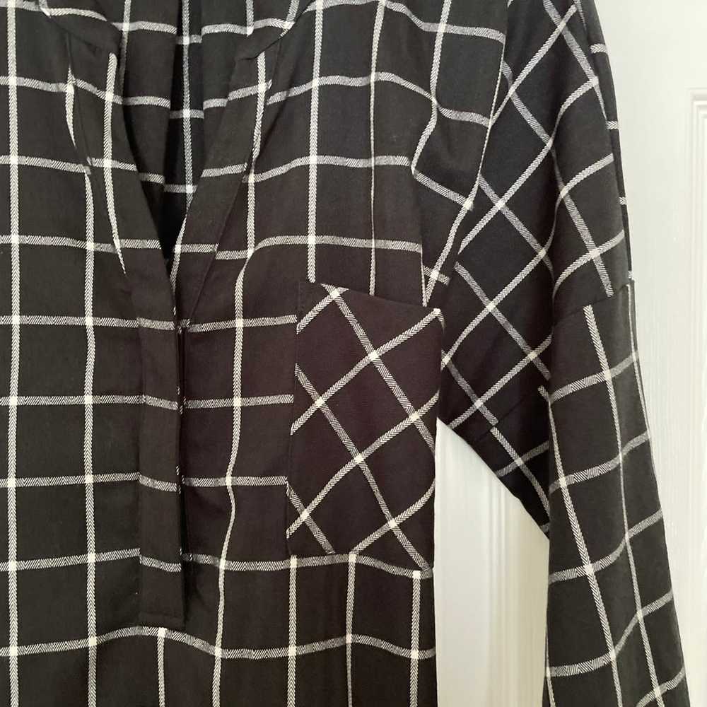 NSR Black Striped LS Tunic Dress XL - image 2