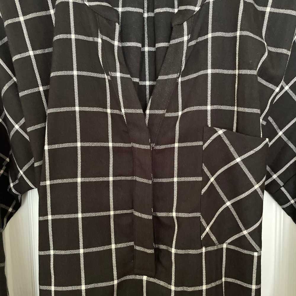 NSR Black Striped LS Tunic Dress XL - image 4