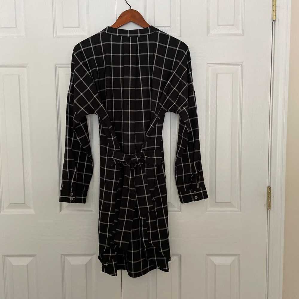 NSR Black Striped LS Tunic Dress XL - image 5