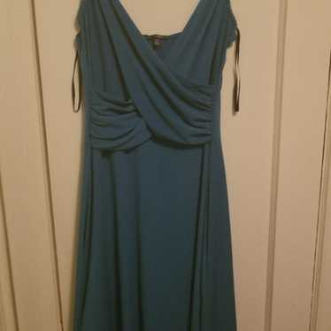 Teal Cocktail Strapless Dress, XL ALGO B - image 1
