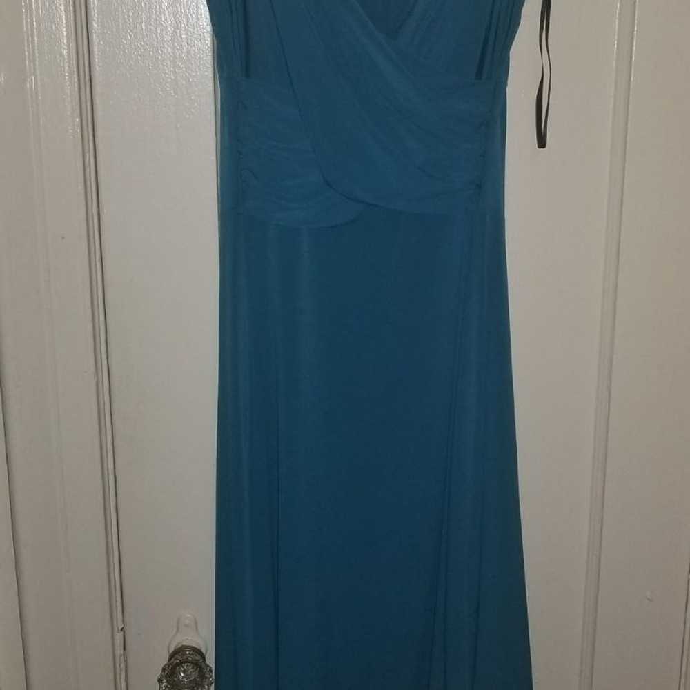 Teal Cocktail Strapless Dress, XL ALGO B - image 2