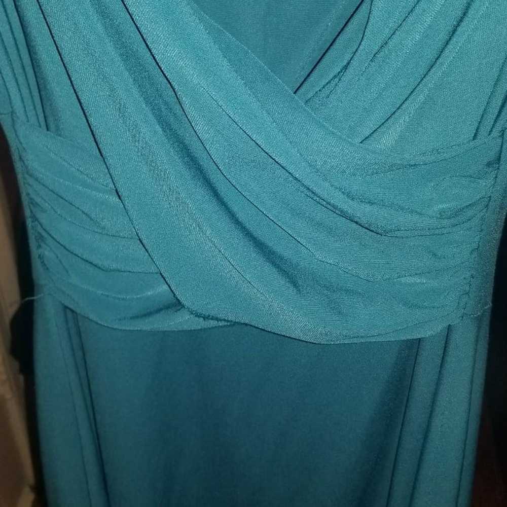 Teal Cocktail Strapless Dress, XL ALGO B - image 4
