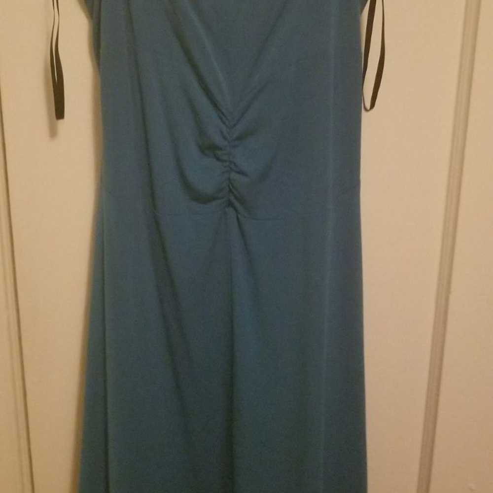 Teal Cocktail Strapless Dress, XL ALGO B - image 5