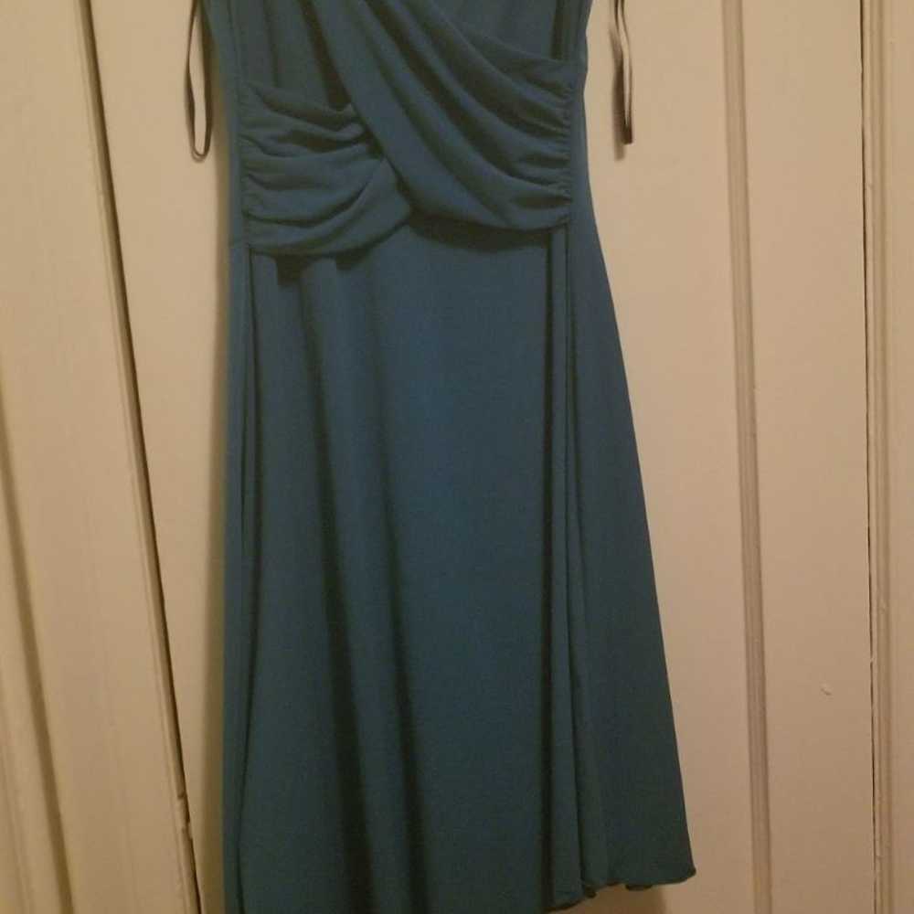 Teal Cocktail Strapless Dress, XL ALGO B - image 6