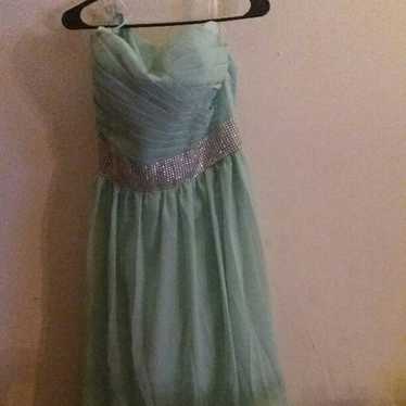 Mint green homecoming dress