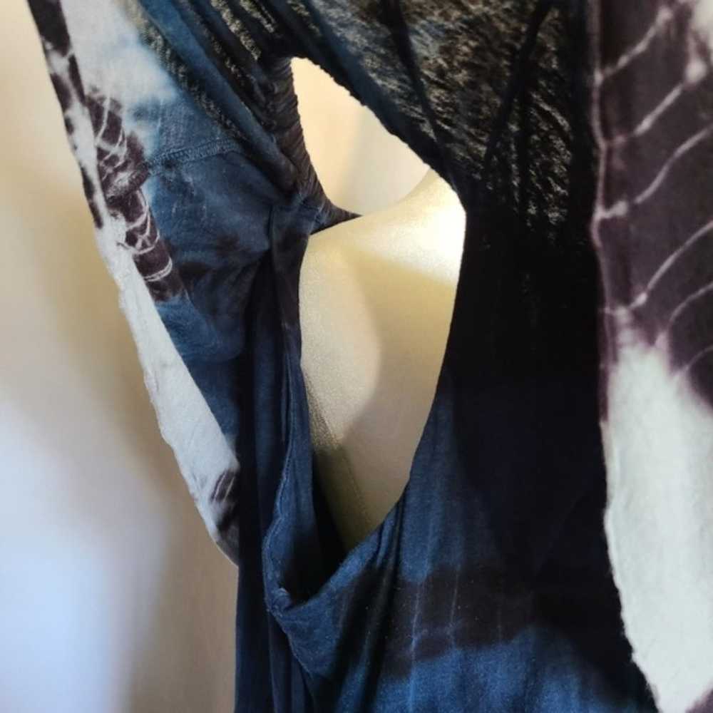 Nanette Lepore Blue Tie-Dyed Off the Shoulder Lin… - image 5