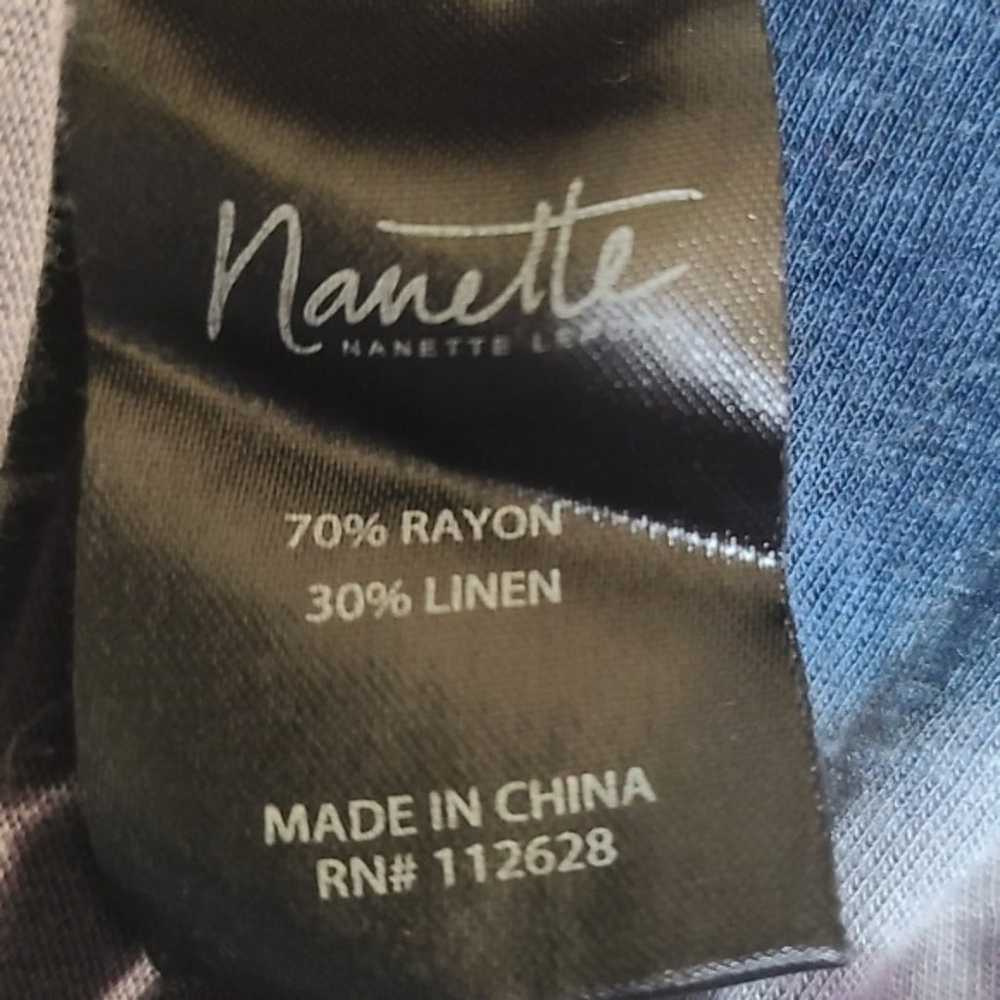 Nanette Lepore Blue Tie-Dyed Off the Shoulder Lin… - image 7