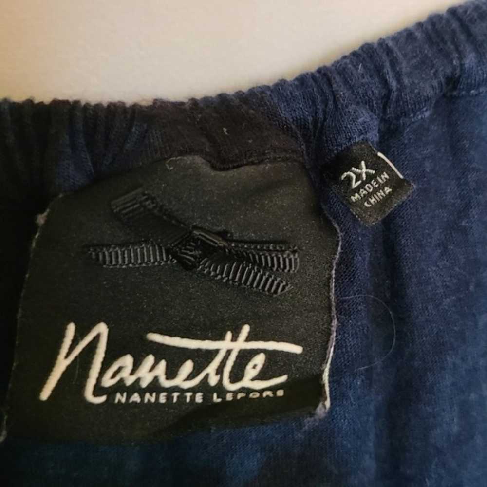 Nanette Lepore Blue Tie-Dyed Off the Shoulder Lin… - image 8