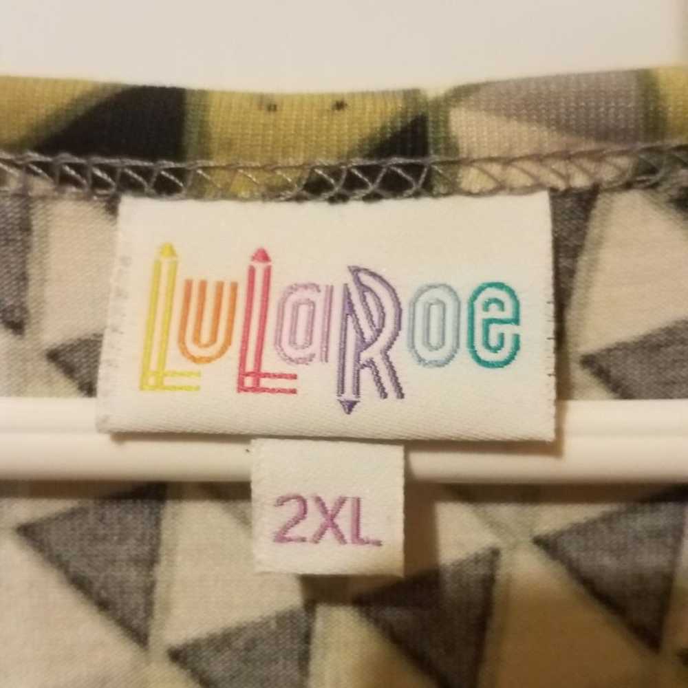 Lularoe 2XL green triangle Julia dress - image 3