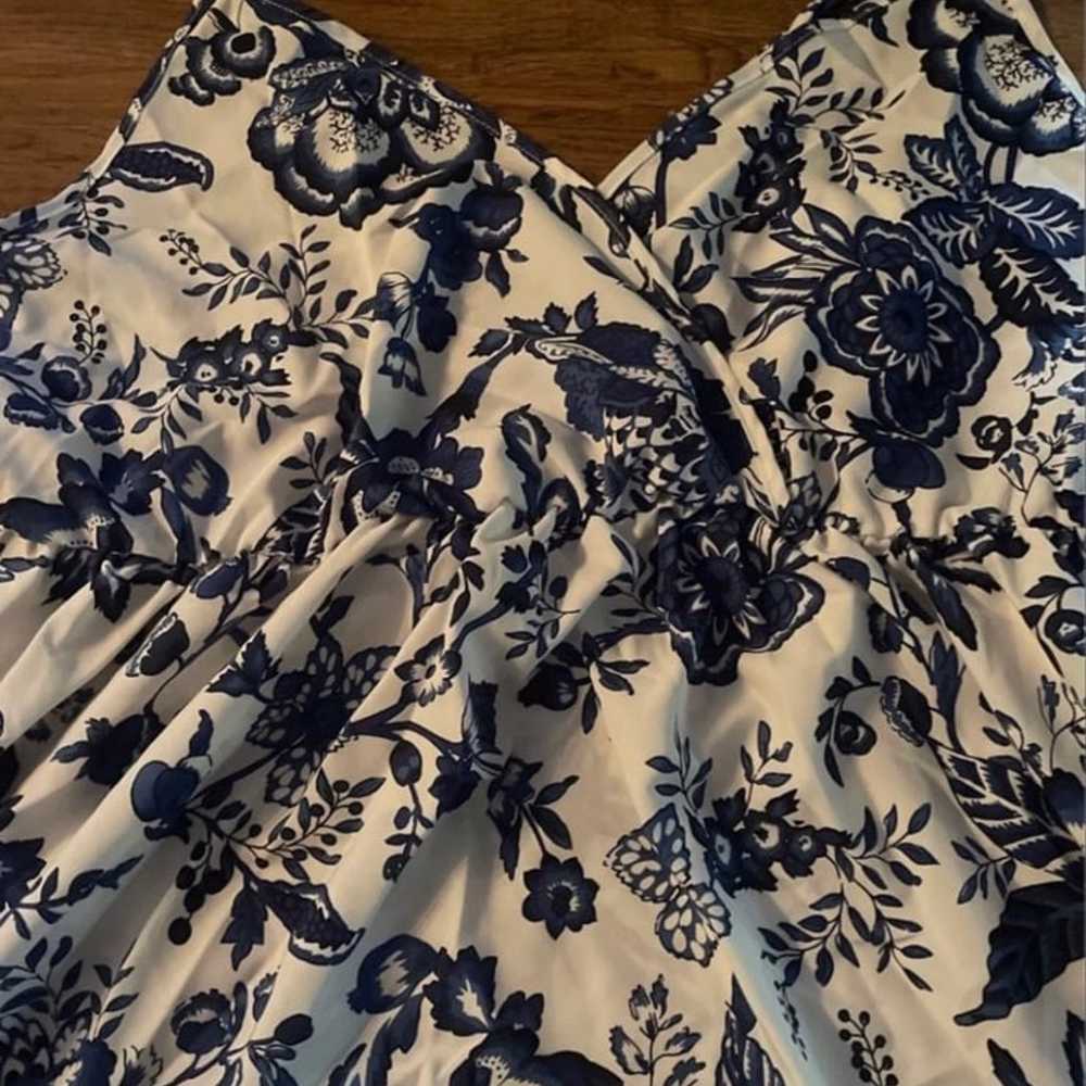 Beautiful blue & white floral dress 2X  new - image 4