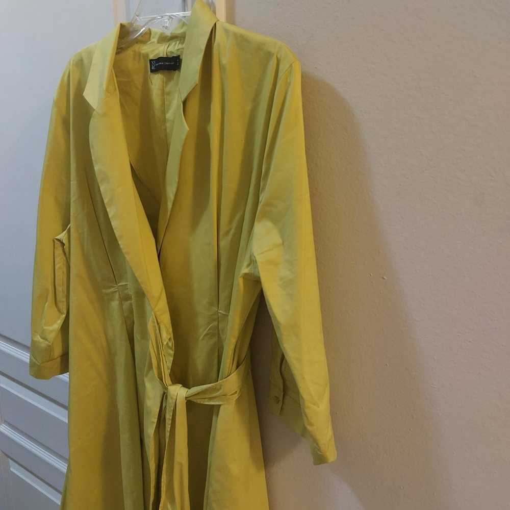 New York and Company Women's  Yellow Wrap Collare… - image 2