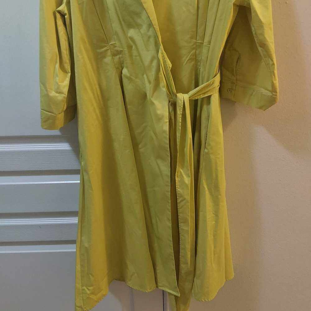 New York and Company Women's  Yellow Wrap Collare… - image 3