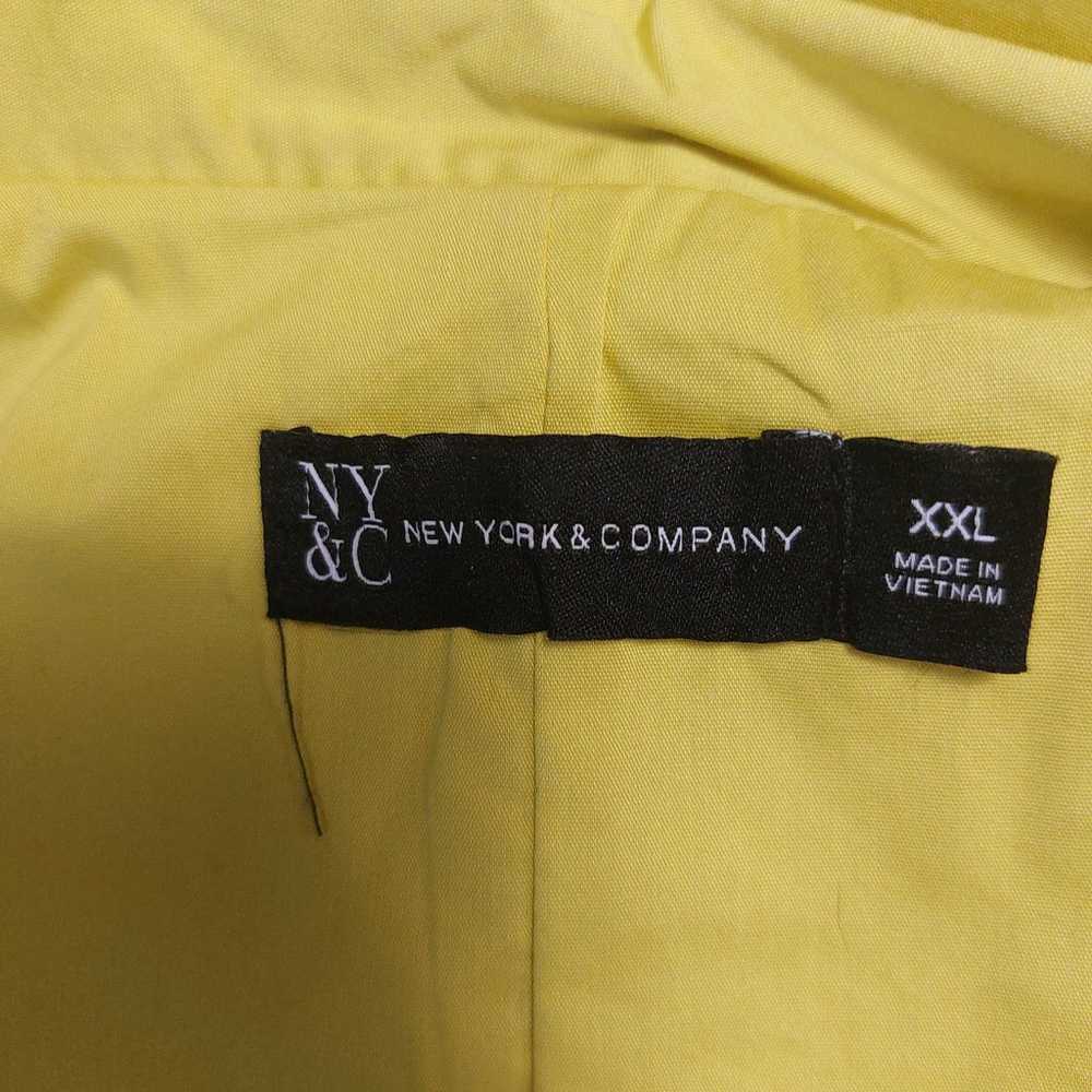 New York and Company Women's  Yellow Wrap Collare… - image 9