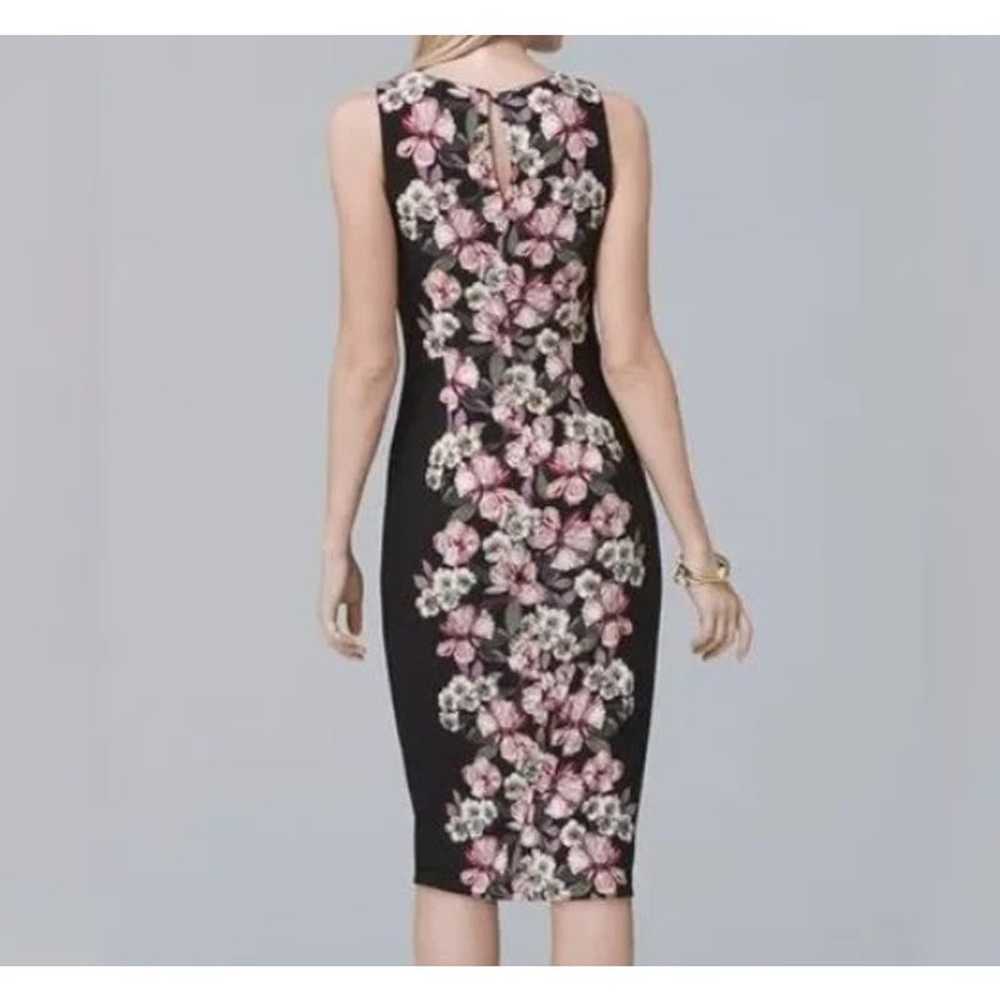 WHBM Reversible Floral Sheath Dress Womens XS Bla… - image 5