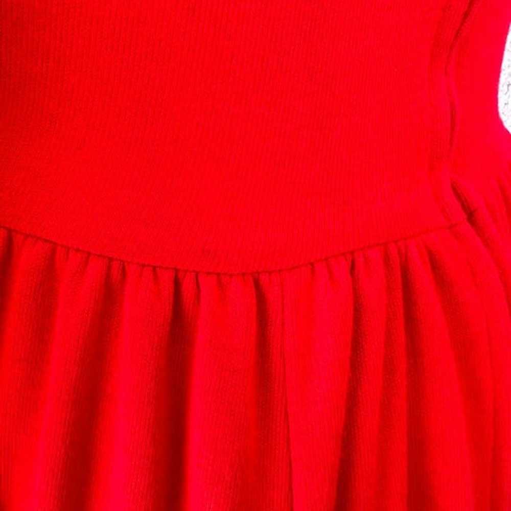 1980s Expo Petite Red Beaded Dress - image 8