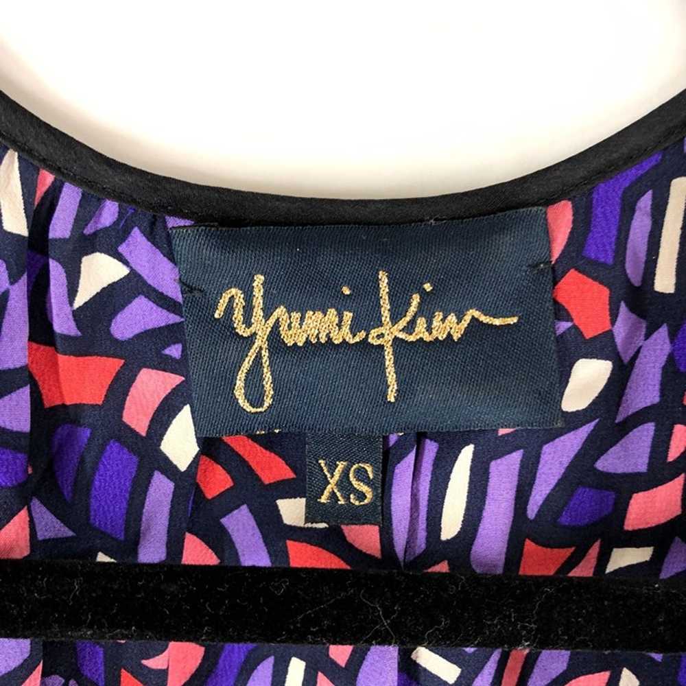 Yumi Kim Womens Mini Faux Wrap Dress Silk Geometr… - image 3